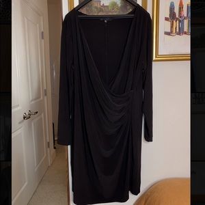Tiana B. Black Wrap Dress